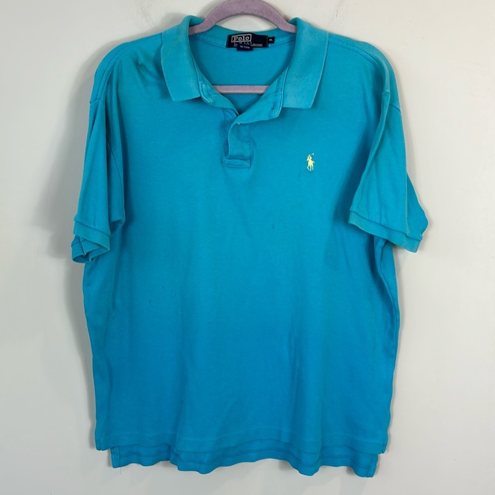 Polo Ralph Lauren aqua blue golf polo shirt women size XL